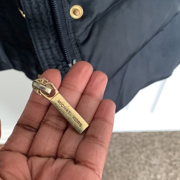 Navy Blue Michael Kors Puffer Coat Knee/Lower Thigh Length - Picture 6 of 6